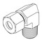 Tompkins Hydraulic Fitting, Metric CompressionLL04(8X1.0) -02BSPT MALE STUD 90 MC6070-LL04-02 - alternate 1